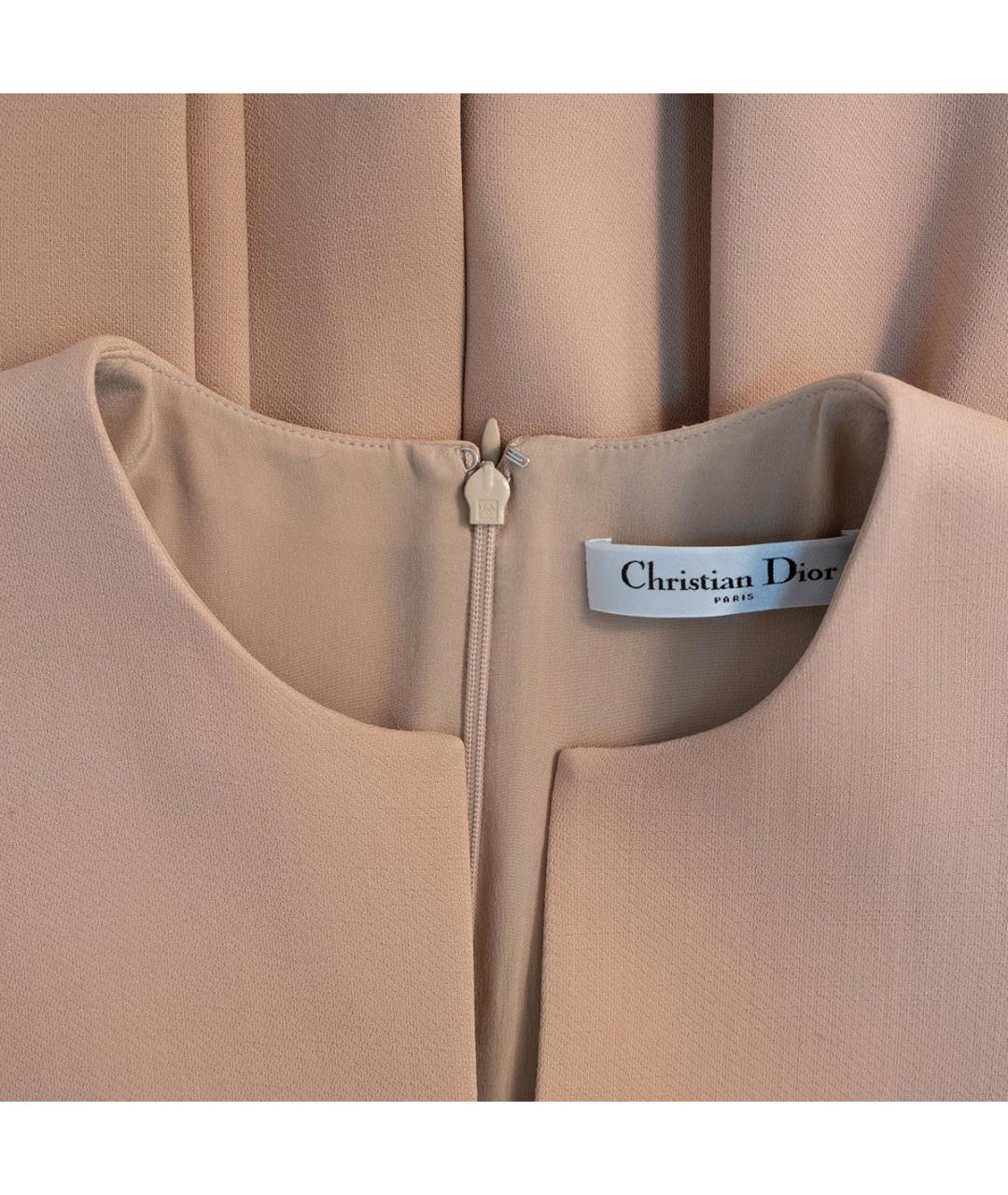 CHRISTIAN DIOR Розовое шерстяное повседневное платье, фото 3