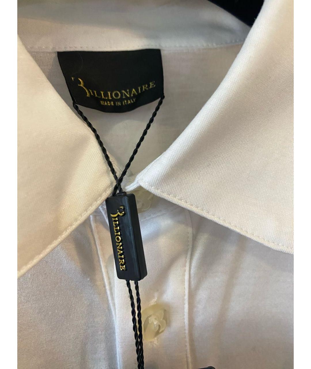 BILLIONAIRE Белое поло с коротким рукавом, фото 4