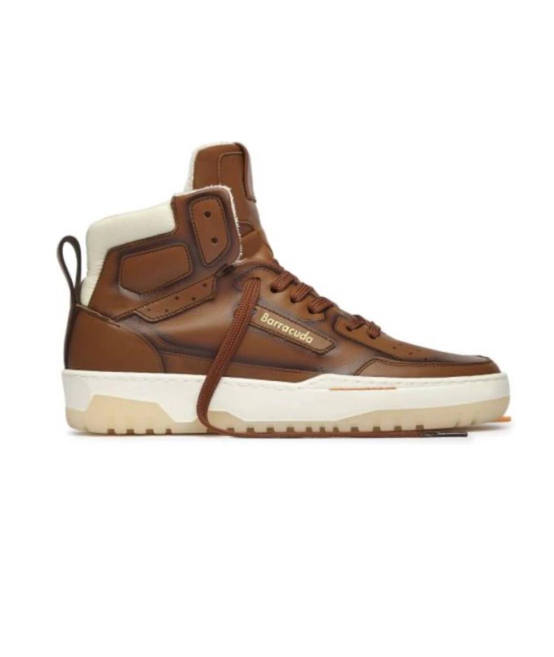 BARRACUDA Коричневые кожаные кеды, фото 8