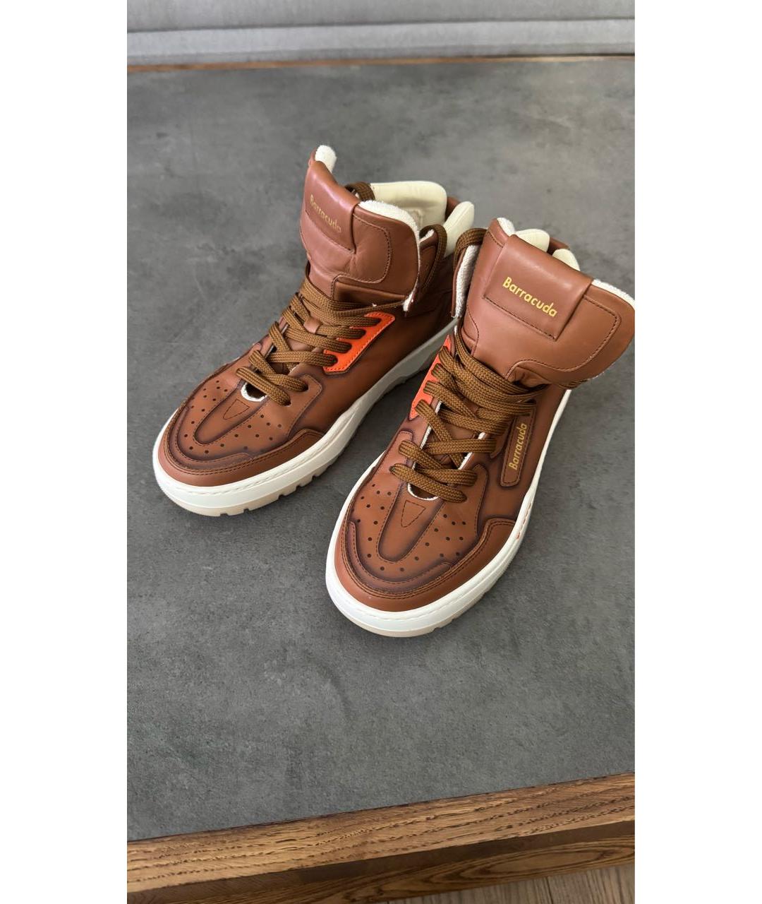 BARRACUDA Коричневые кожаные кеды, фото 3