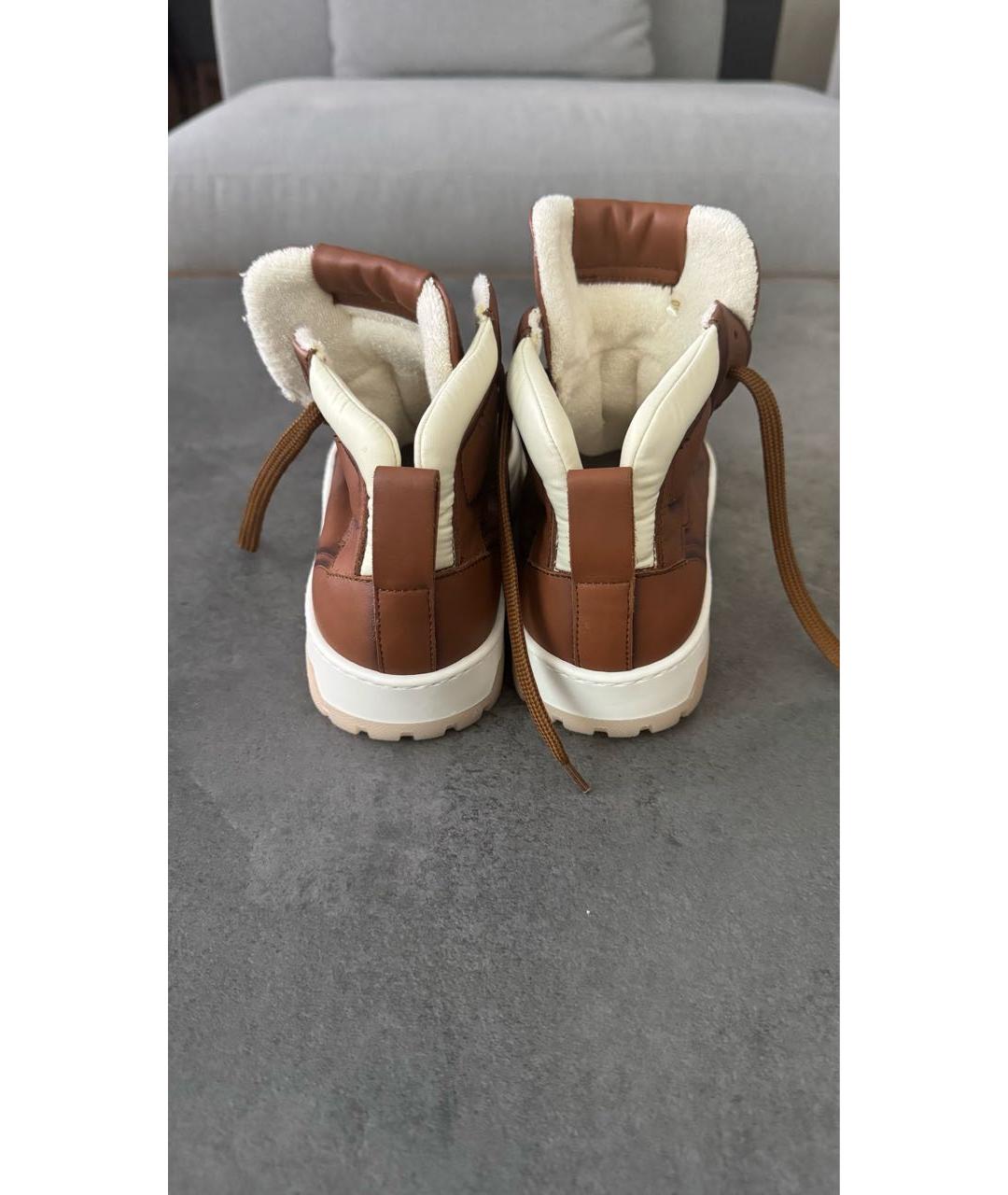 BARRACUDA Коричневые кожаные кеды, фото 5