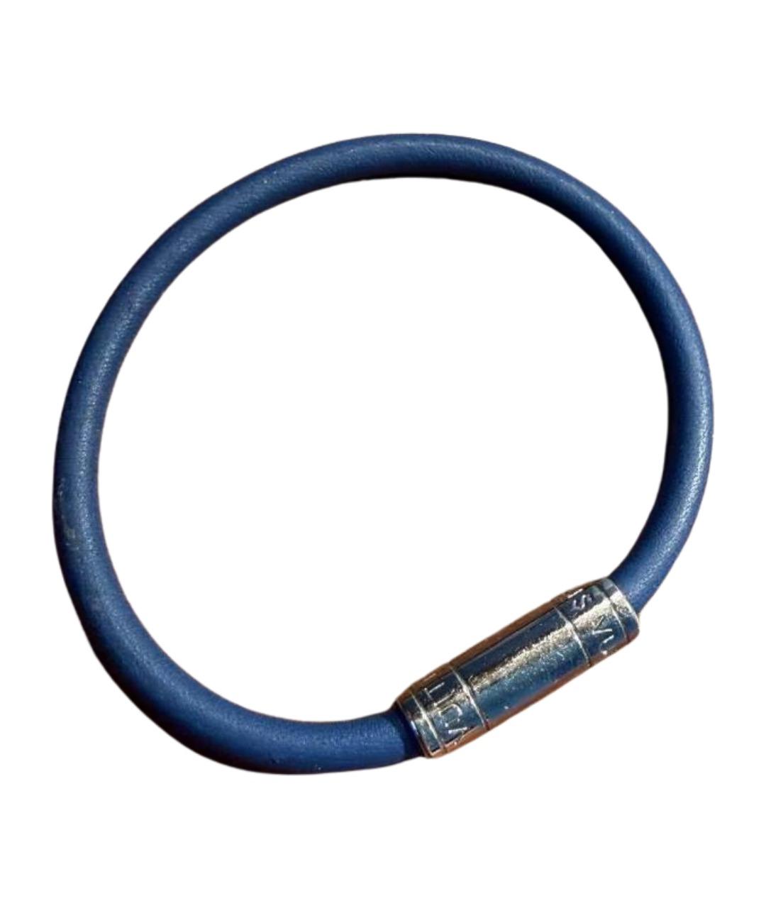 LOUIS VUITTON Синий кожаный браслет, фото 1