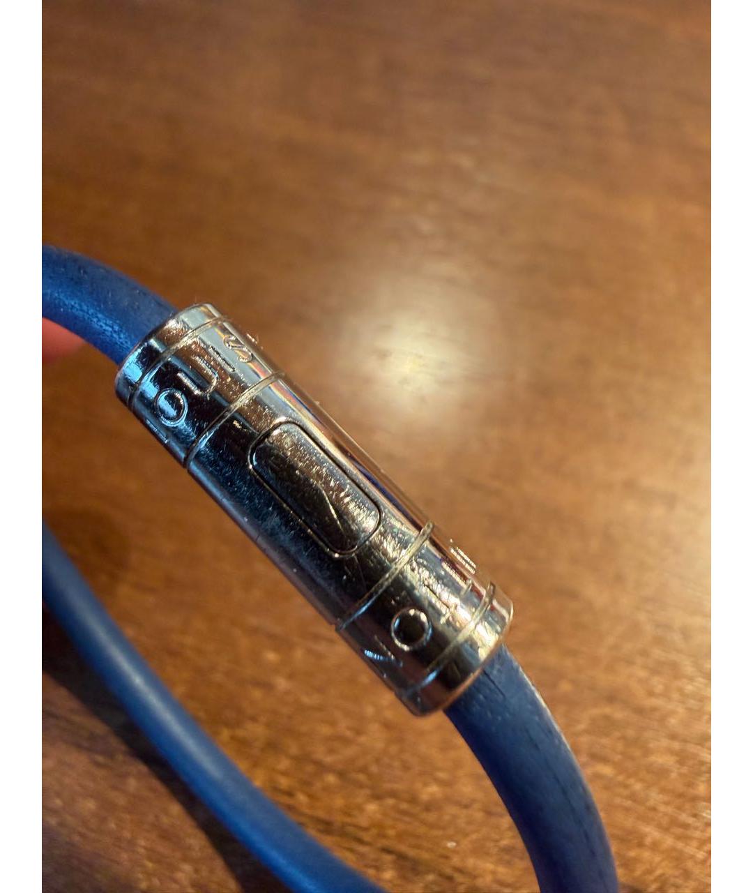 LOUIS VUITTON Синий кожаный браслет, фото 6