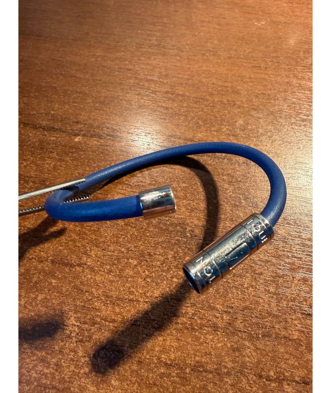 LOUIS VUITTON Синий кожаный браслет, фото 2