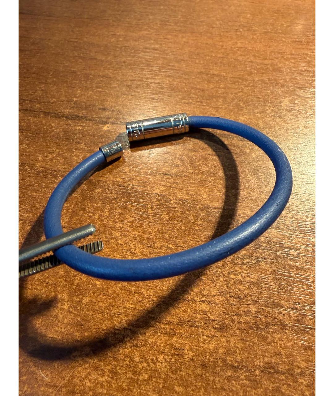 LOUIS VUITTON Синий кожаный браслет, фото 3