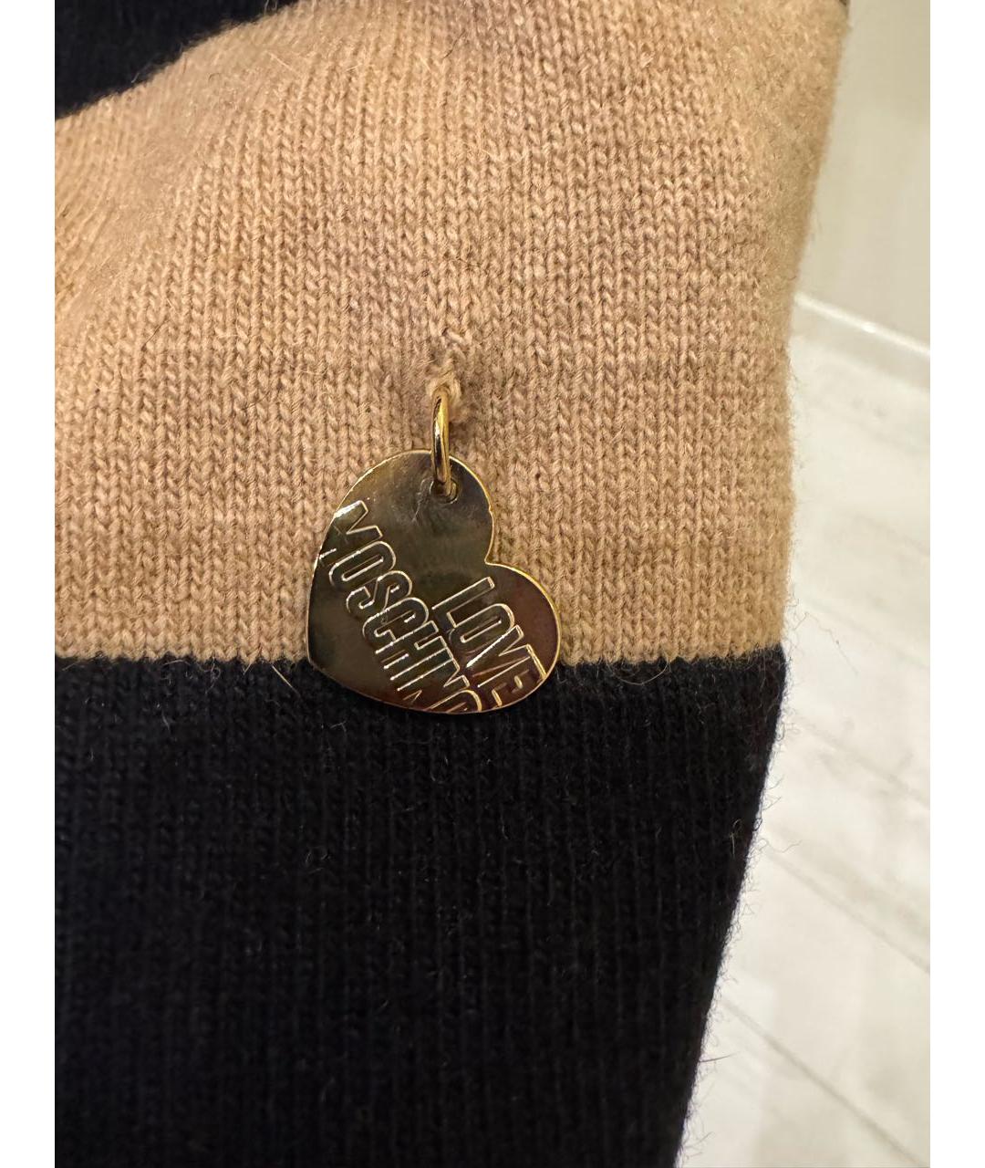 LOVE MOSCHINO Мульти шерстяное повседневное платье, фото 4