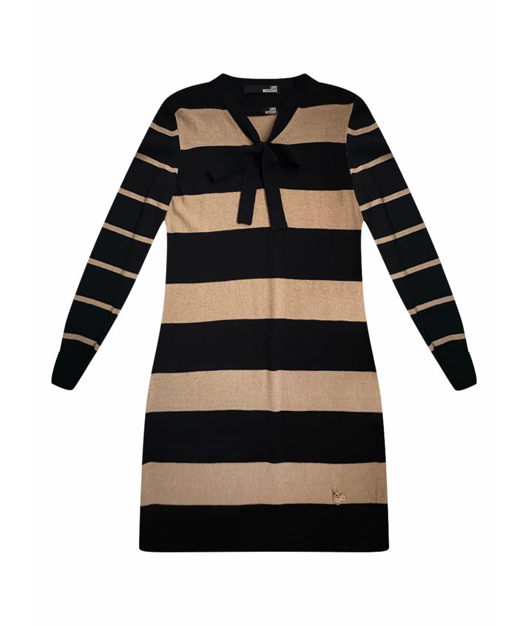 LOVE MOSCHINO Мульти шерстяное повседневное платье, фото 1