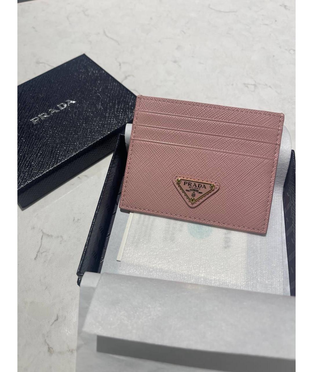PRADA Розовый кожаный кардхолдер, фото 4