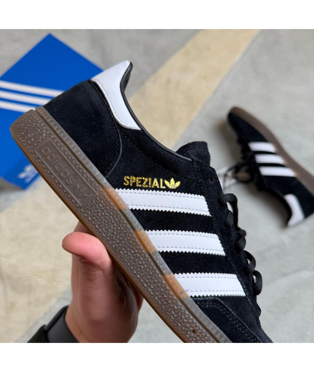 ADIDAS Черные замшевые низкие кроссовки / кеды, фото 5