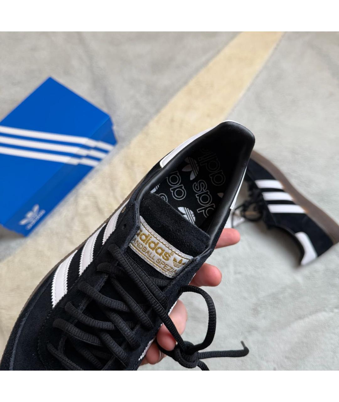 ADIDAS Черные замшевые низкие кроссовки / кеды, фото 8