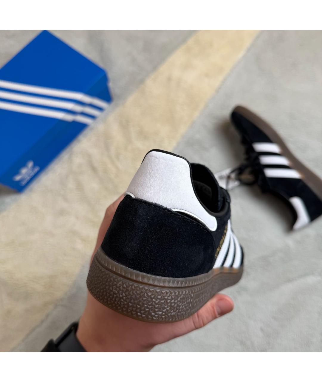 ADIDAS Черные замшевые низкие кроссовки / кеды, фото 3