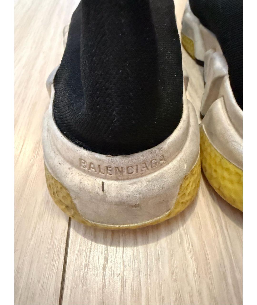 BALENCIAGA Черные текстильные высокие кроссовки / кеды, фото 5