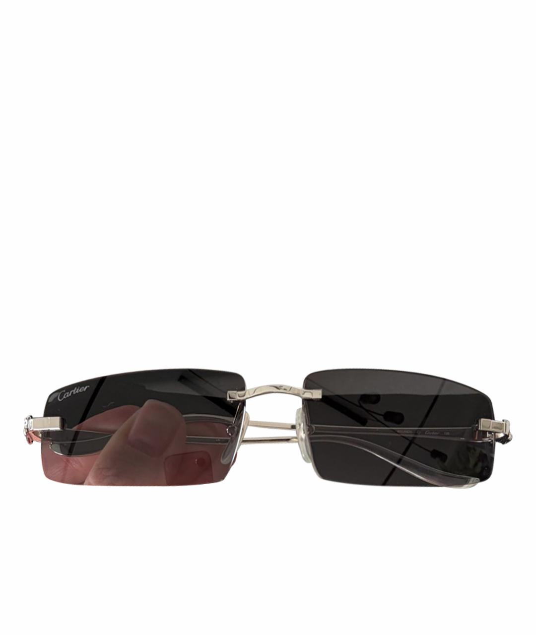 CARTIER Серые металлические солнцезащитные очки, фото 1