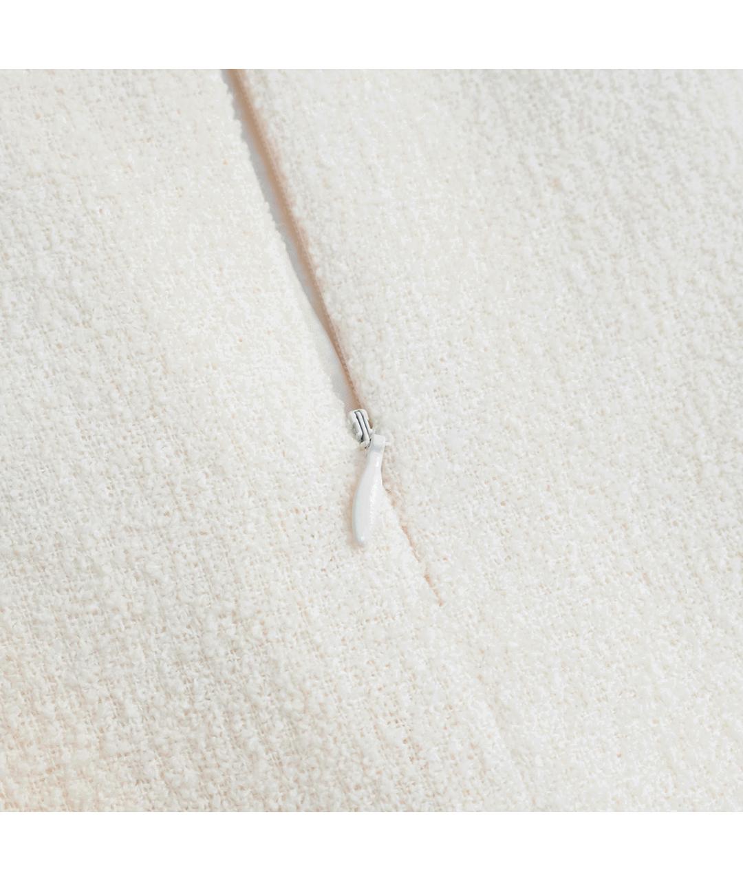 CHRISTIAN DIOR Белая шерстяная юбка миди, фото 5