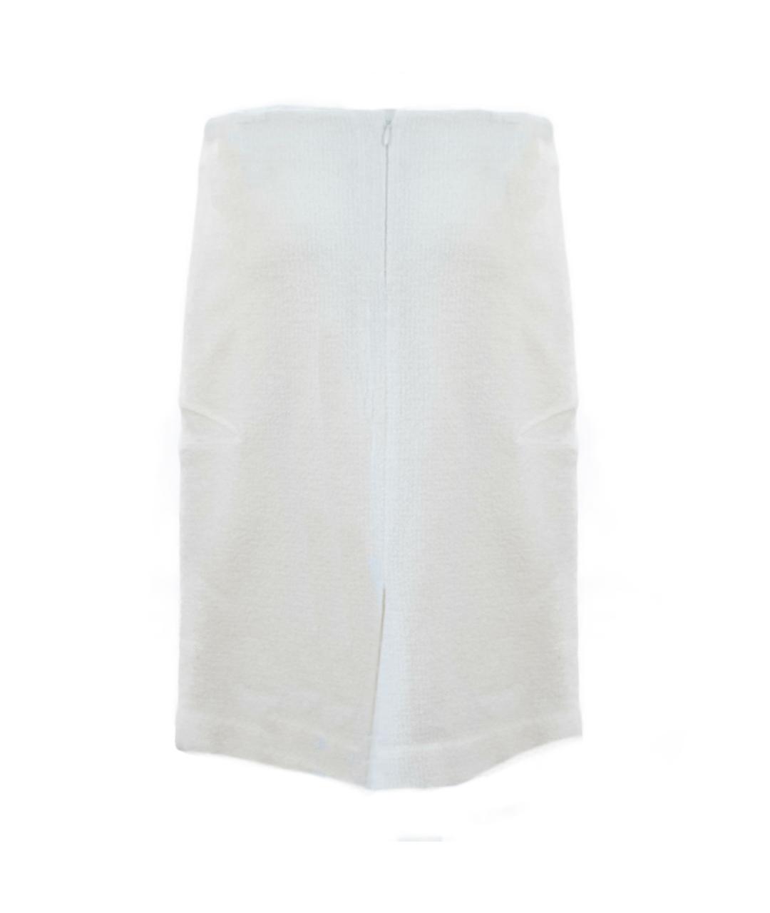CHRISTIAN DIOR Белая шерстяная юбка миди, фото 2