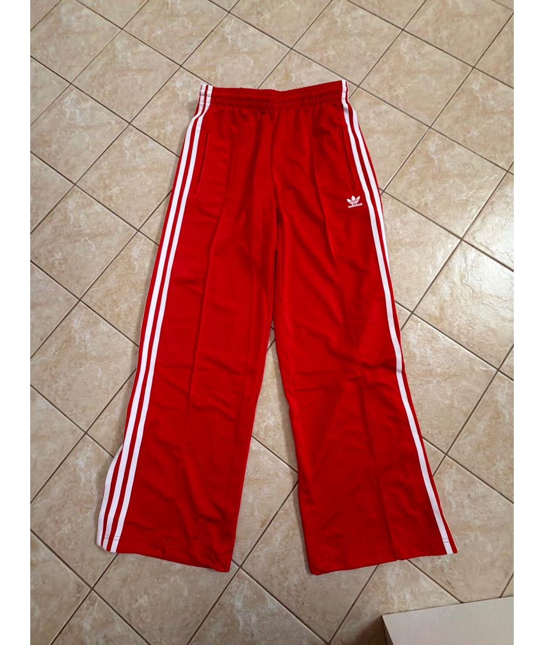 ADIDAS Красные полиэстеровые спортивные брюки и шорты, фото 6