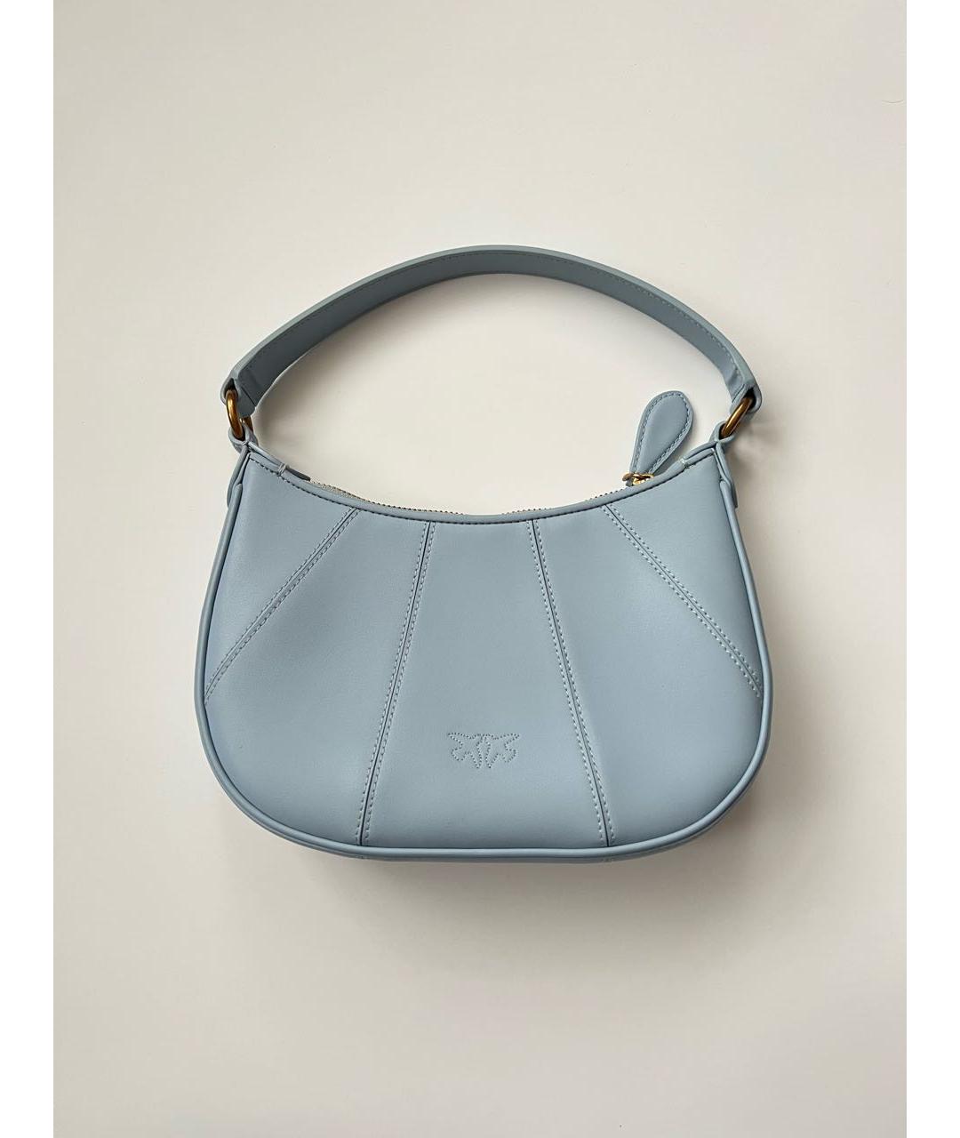 PINKO Голубая кожаная сумка через плечо, фото 8