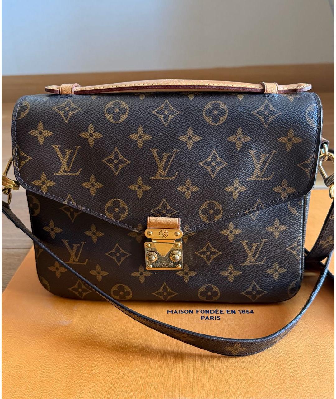 LOUIS VUITTON Коричневая сумка через плечо, фото 9
