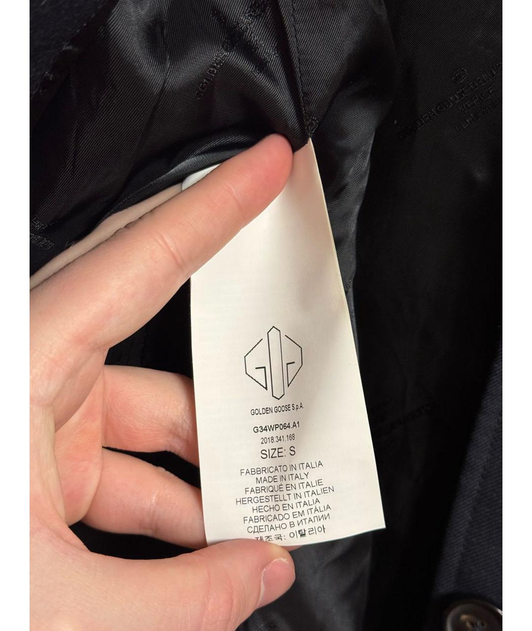 GOLDEN GOOSE DELUXE BRAND Темно-синий шерстяной жакет/пиджак, фото 6