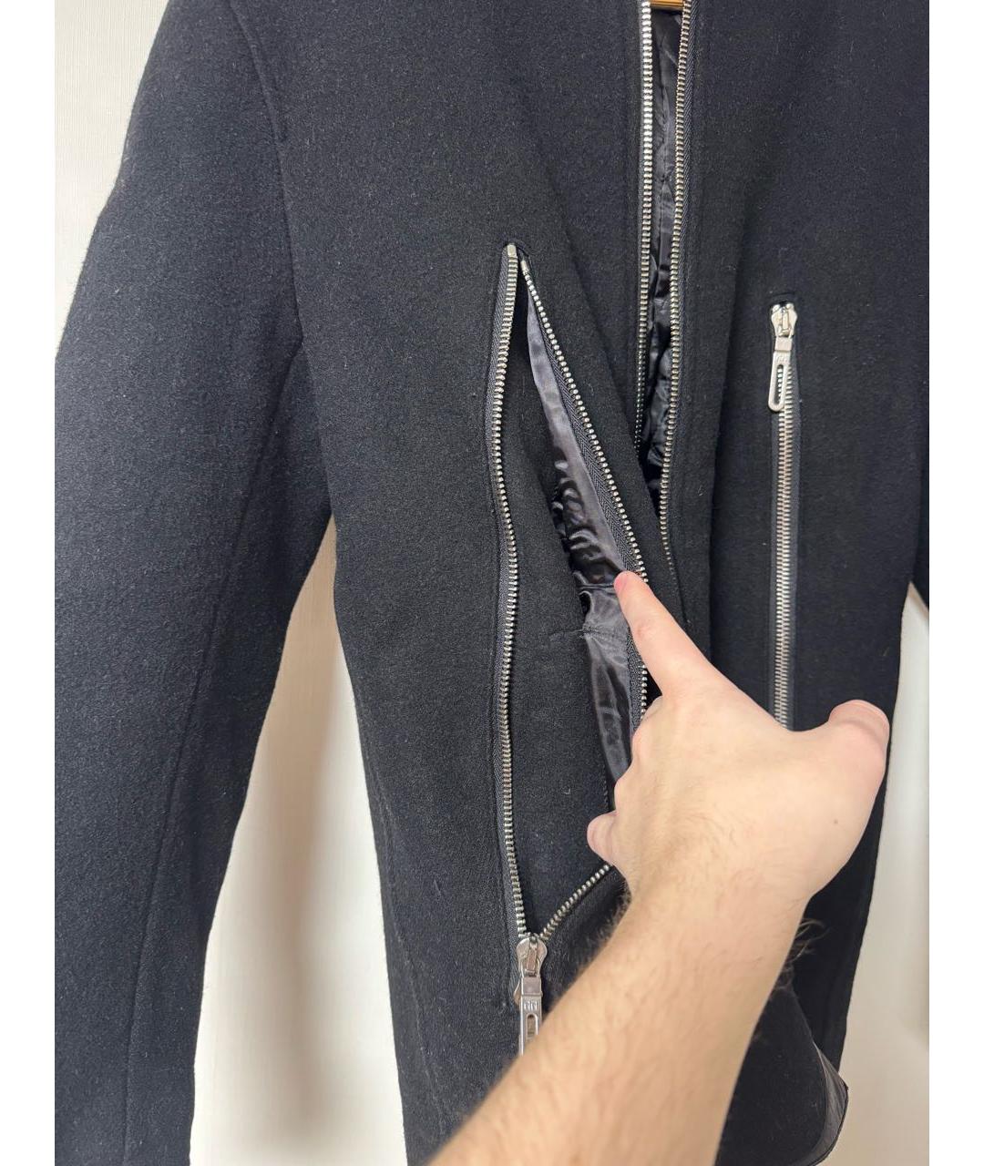 NEIL BARRETT Черная шерстяная куртка, фото 8