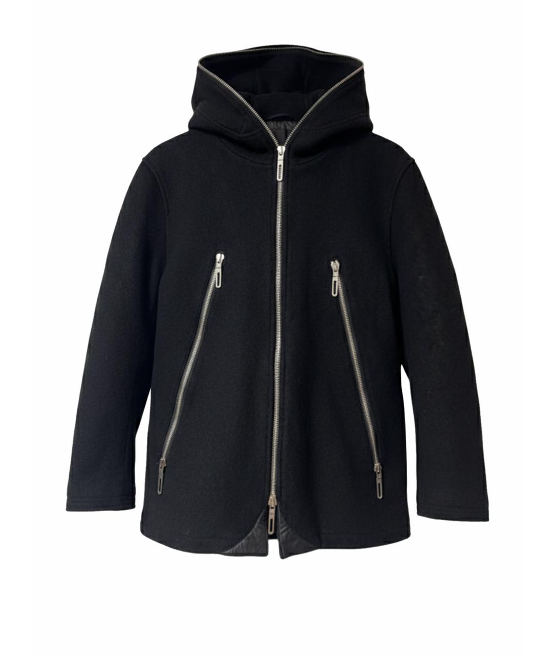 NEIL BARRETT Черная шерстяная куртка, фото 1