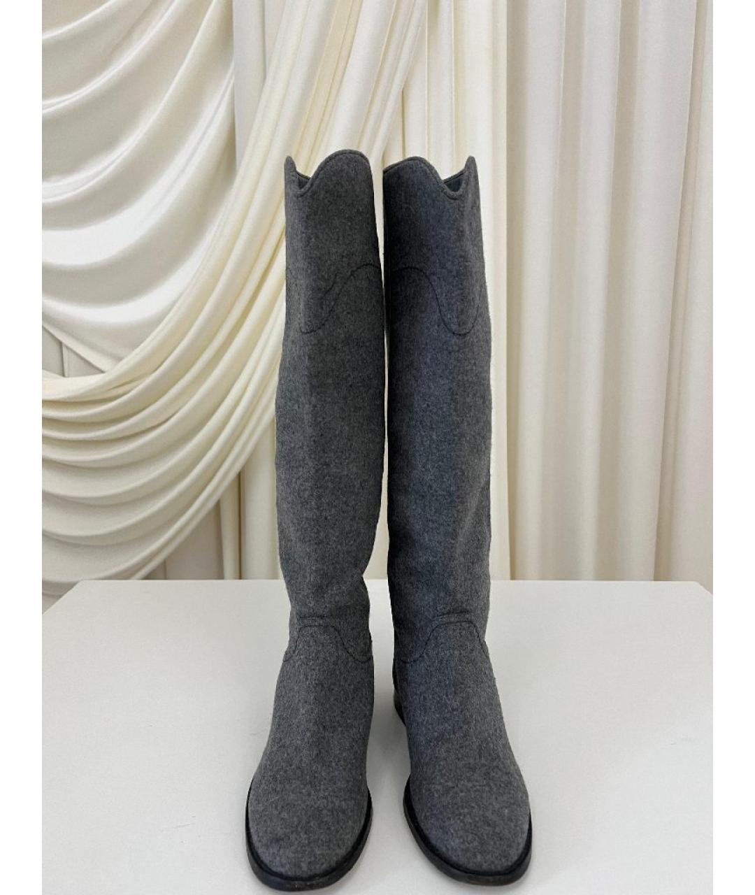 CHANEL Серые сапоги, фото 2