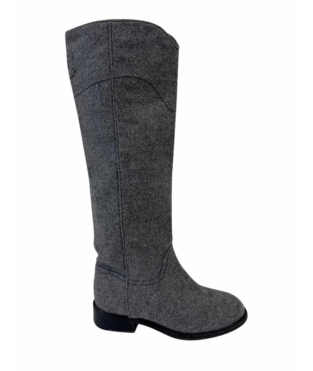 CHANEL Серые сапоги, фото 1