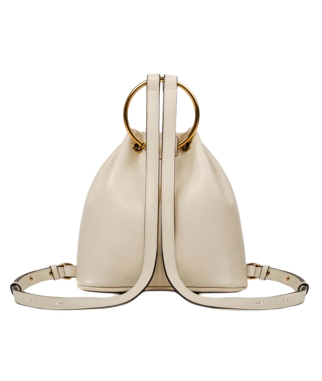 CHLOE Бежевый кожаный рюкзак, фото 3