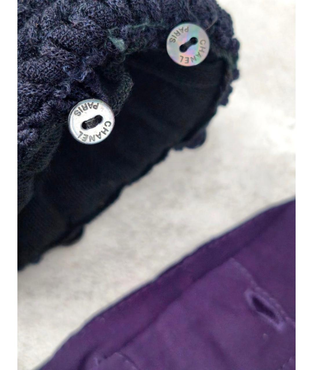 CHANEL Темно-синий шерстяной джемпер / свитер, фото 5