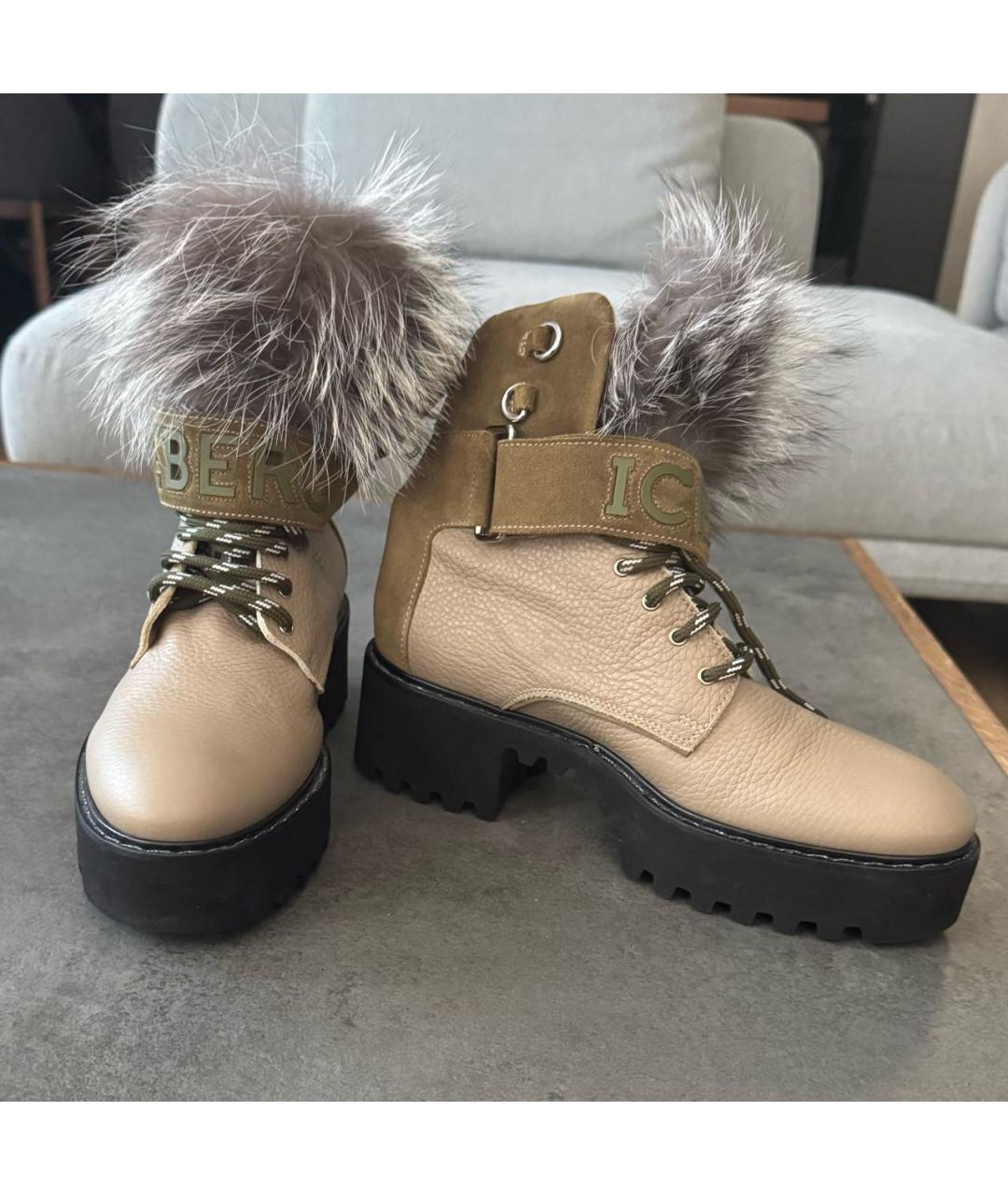 ICEBERG Хаки кожаные ботинки, фото 5