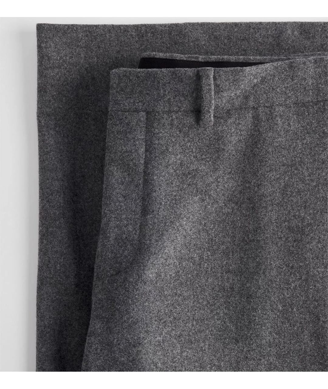 CHRISTIAN DIOR Антрацитовые шерстяные классические брюки, фото 4