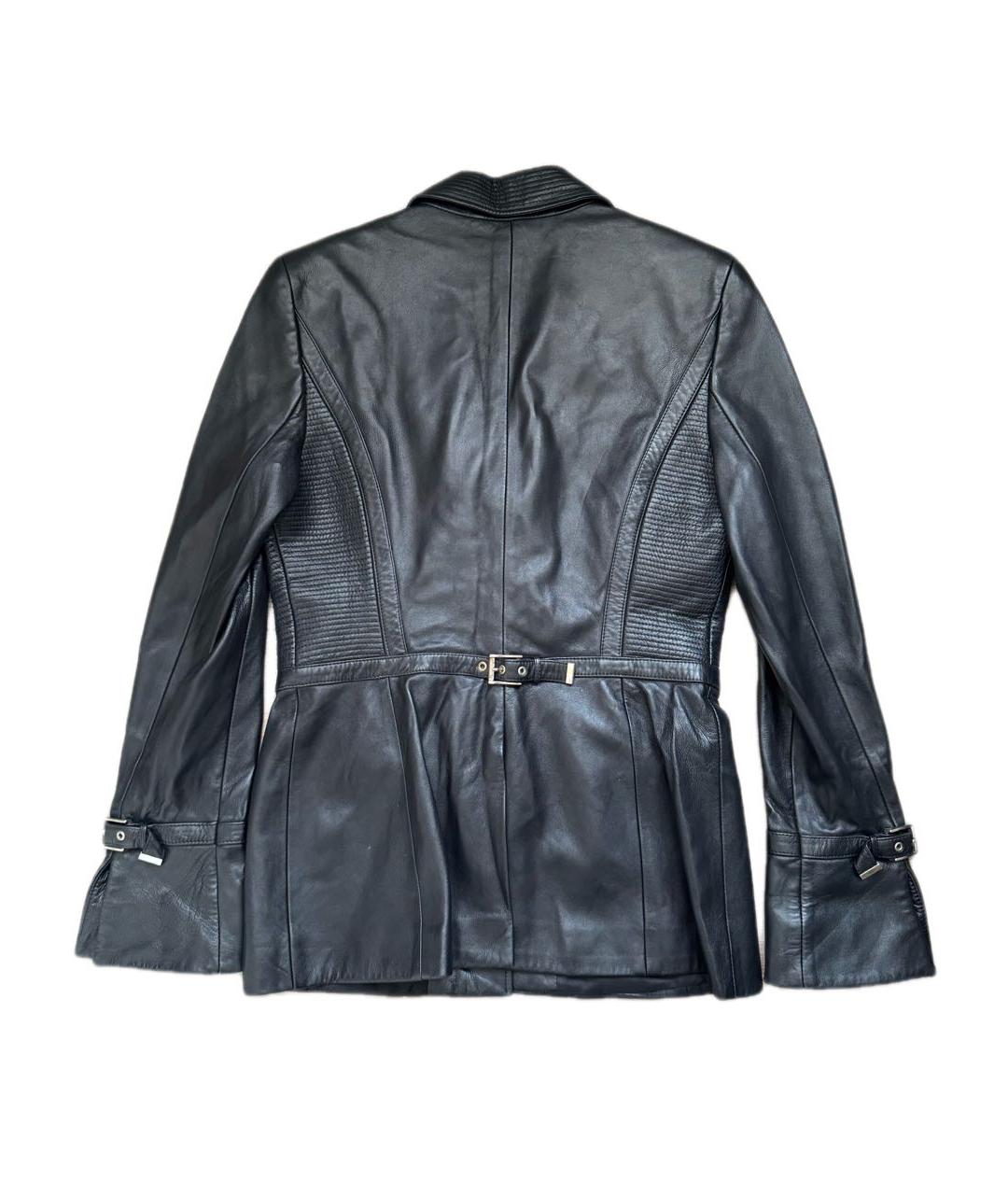 ESCADA Черный кожаный жакет/пиджак, фото 2