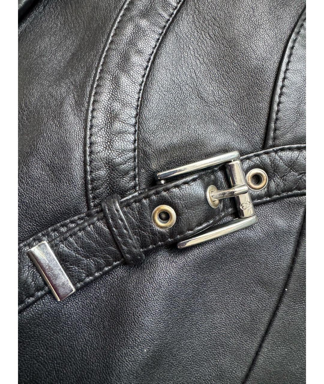 ESCADA Черный кожаный жакет/пиджак, фото 6