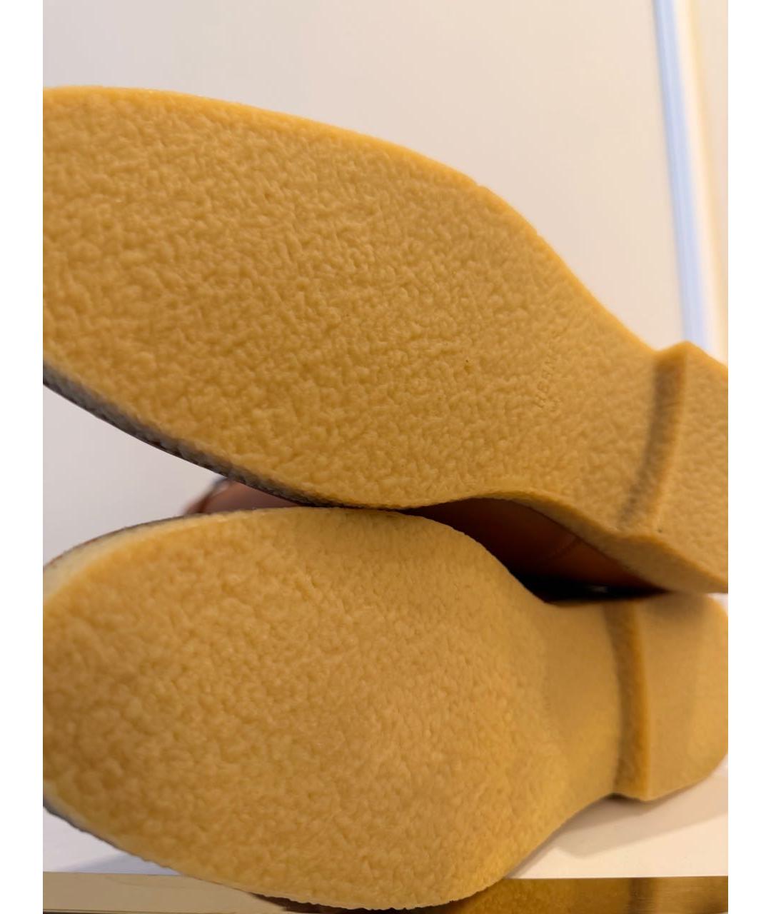 HERMES Коричневые кожаные сапоги, фото 5