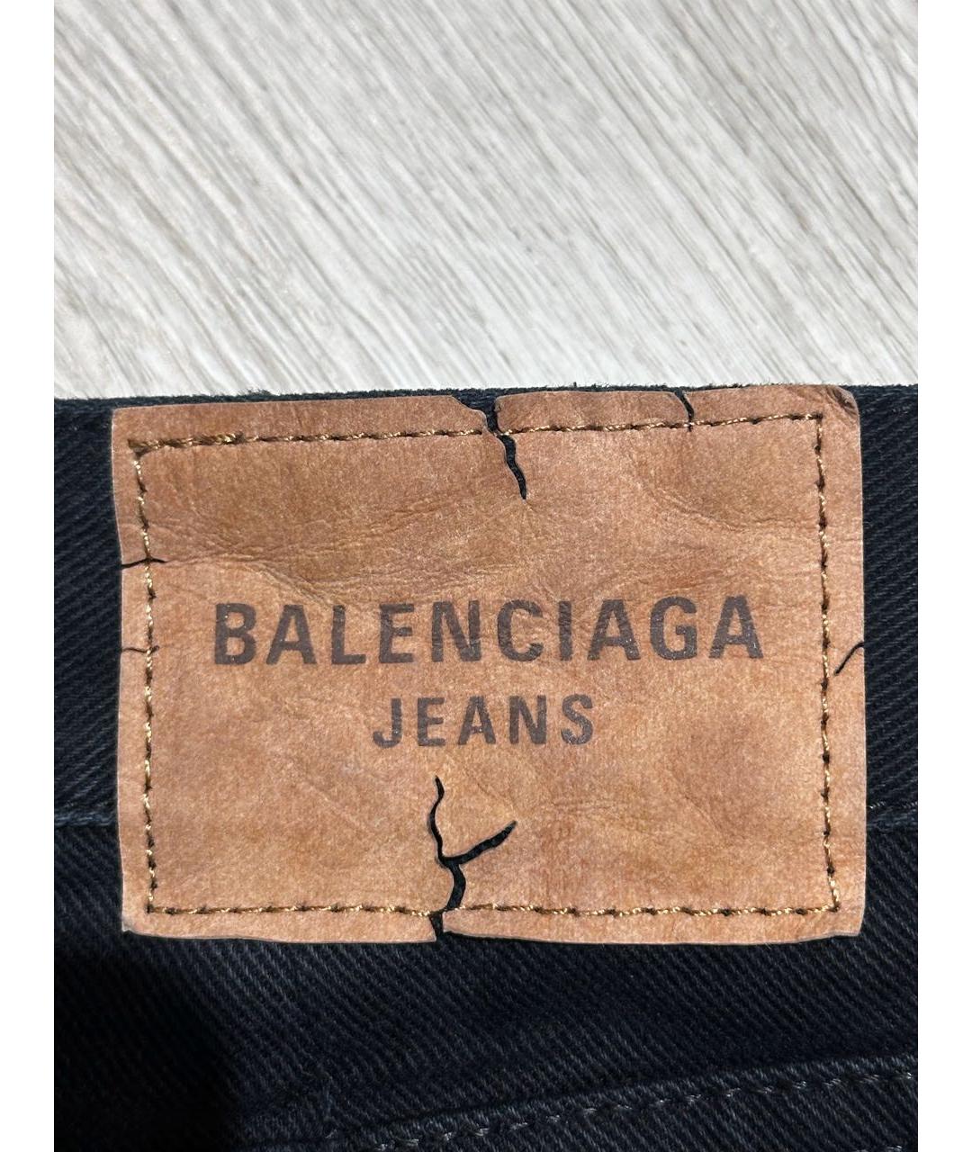 BALENCIAGA Черные хлопковые джинсы клеш, фото 5