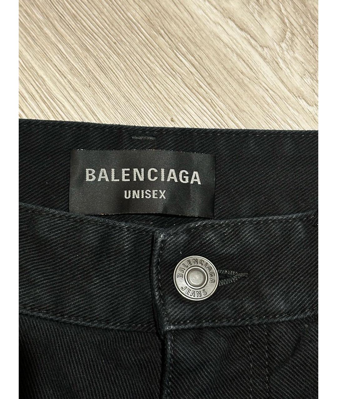 BALENCIAGA Черные хлопковые джинсы клеш, фото 3