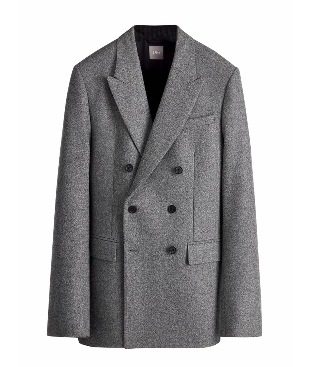 CHRISTIAN DIOR Антрацитовый шерстяной пиджак, фото 1