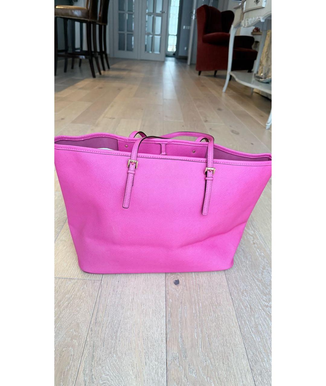 MICHAEL KORS Розовая сумка тоут, фото 8