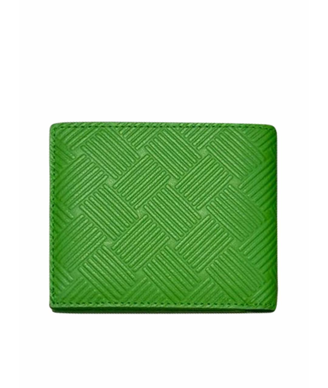 BOTTEGA VENETA Зеленый кожаный кошелек, фото 1