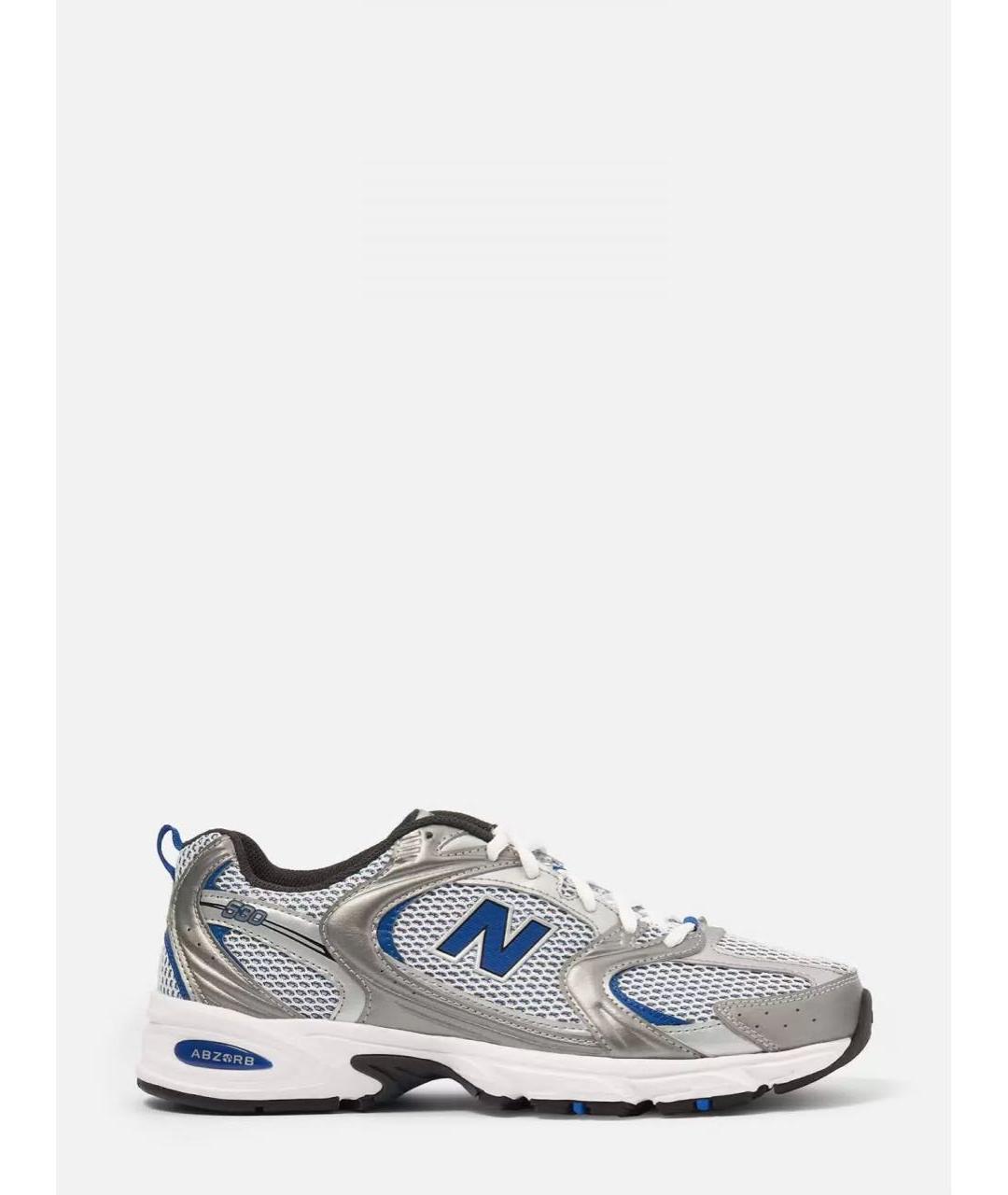 NEW BALANCE Серебряные текстильные низкие кроссовки / кеды, фото 9