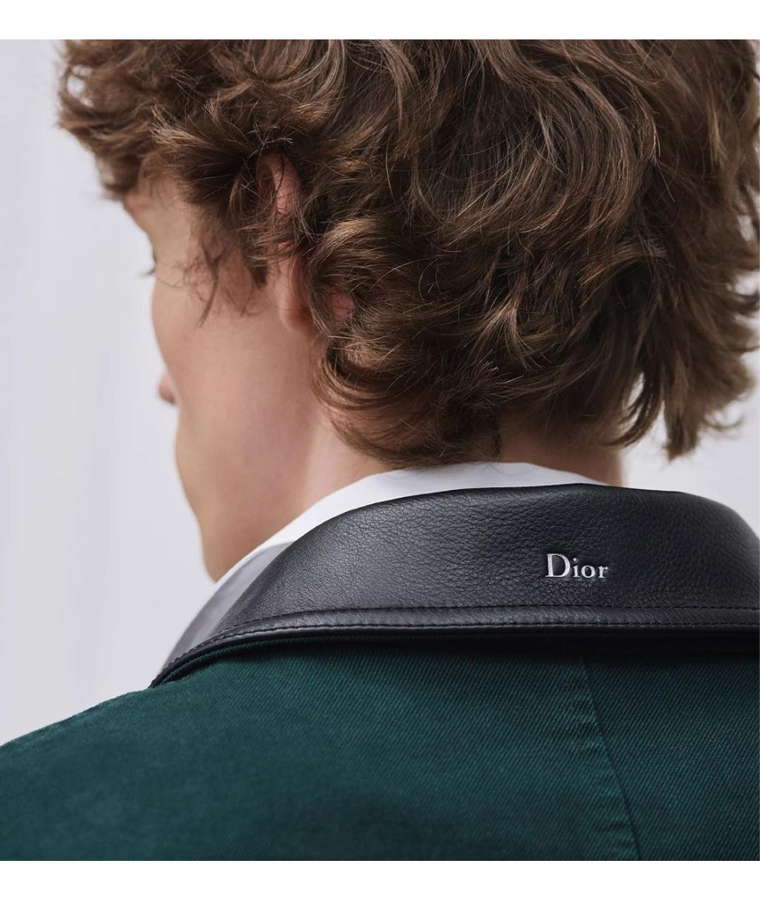 CHRISTIAN DIOR Зеленая хлопковая куртка, фото 3