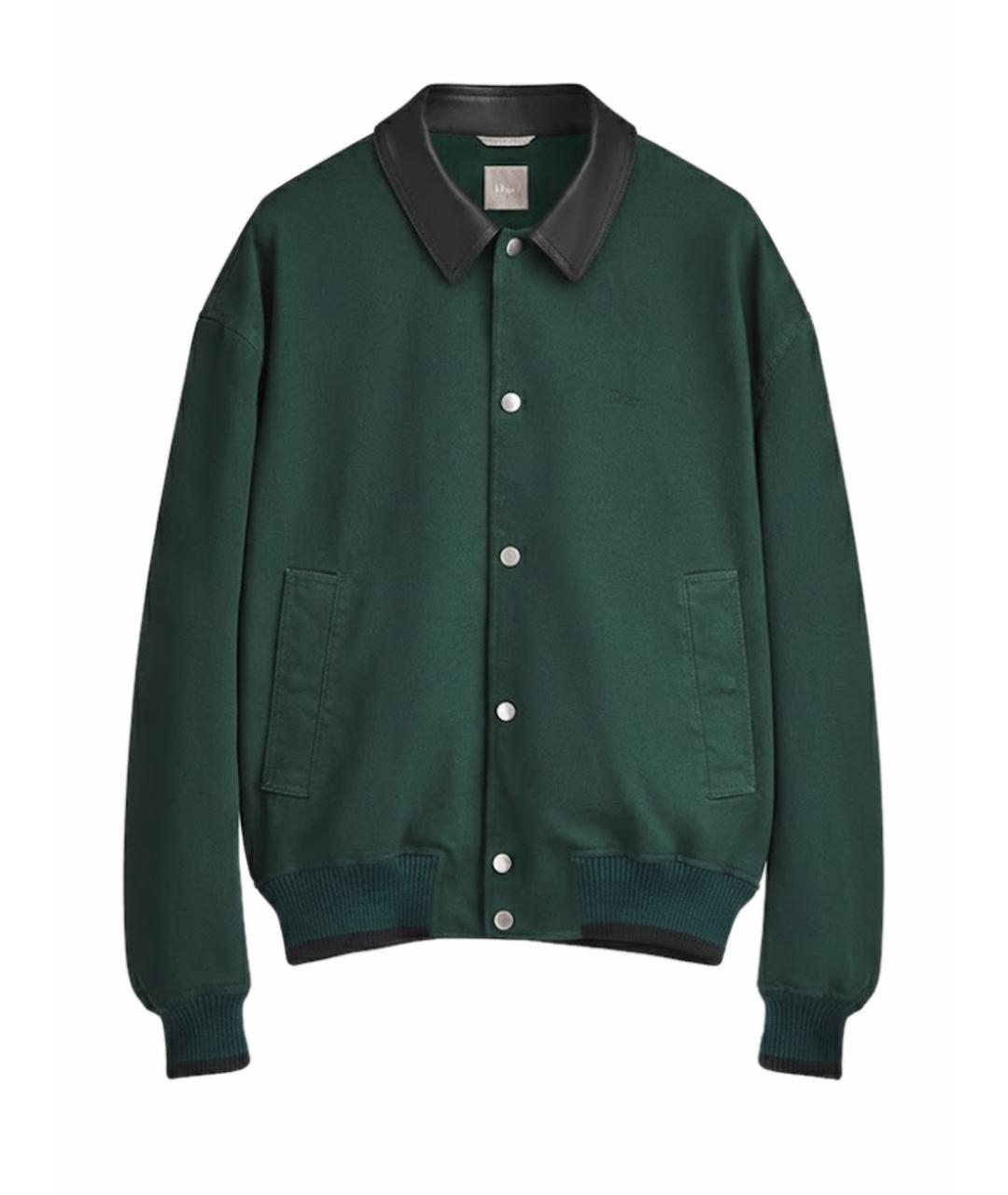 CHRISTIAN DIOR Зеленая хлопковая куртка, фото 1