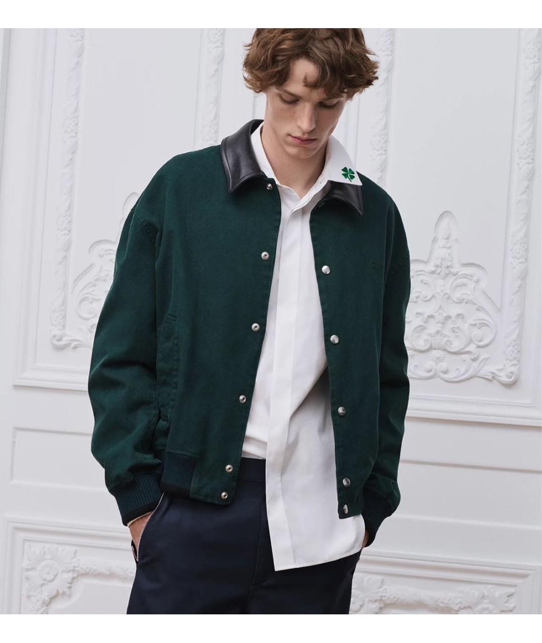 CHRISTIAN DIOR Зеленая хлопковая куртка, фото 2