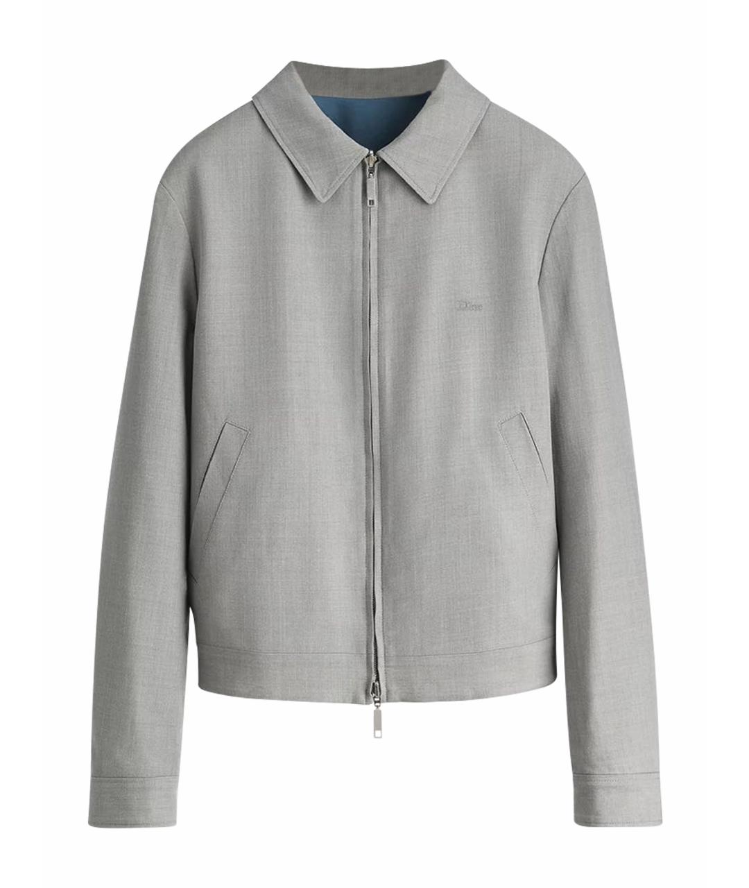 CHRISTIAN DIOR Серая шерстяная куртка, фото 1