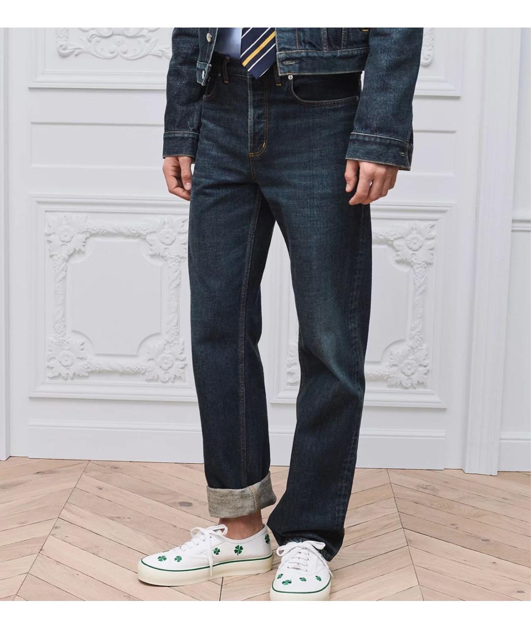CHRISTIAN DIOR Темно-синие хлопковые прямые джинсы, фото 2