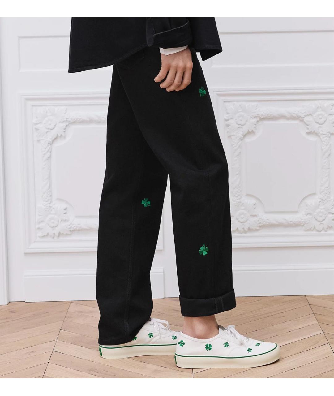 CHRISTIAN DIOR Черные хлопковые прямые джинсы, фото 2