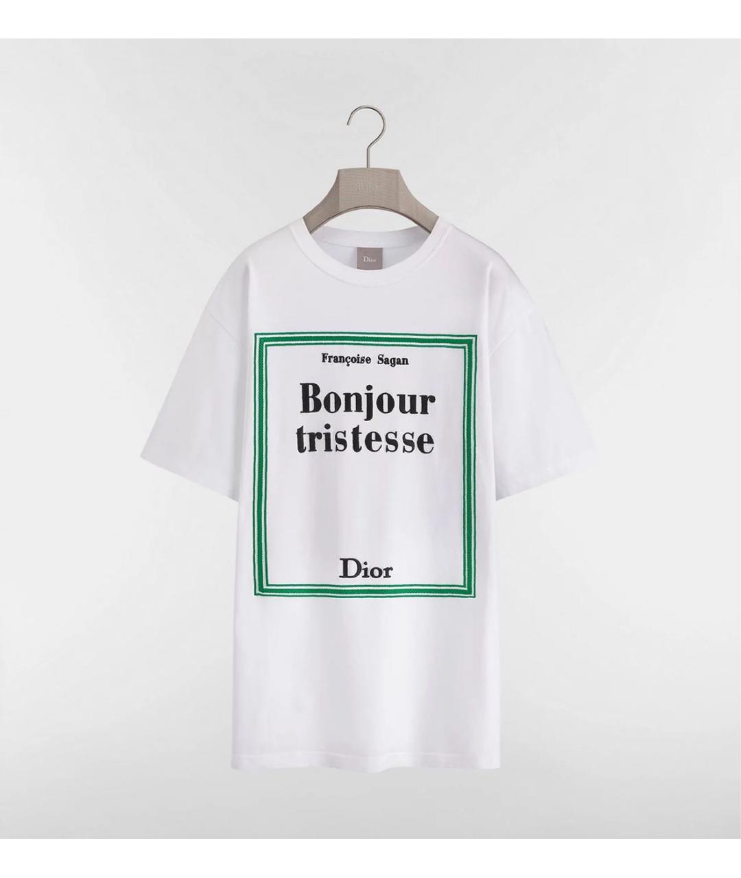 CHRISTIAN DIOR Белая хлопковая футболка, фото 4