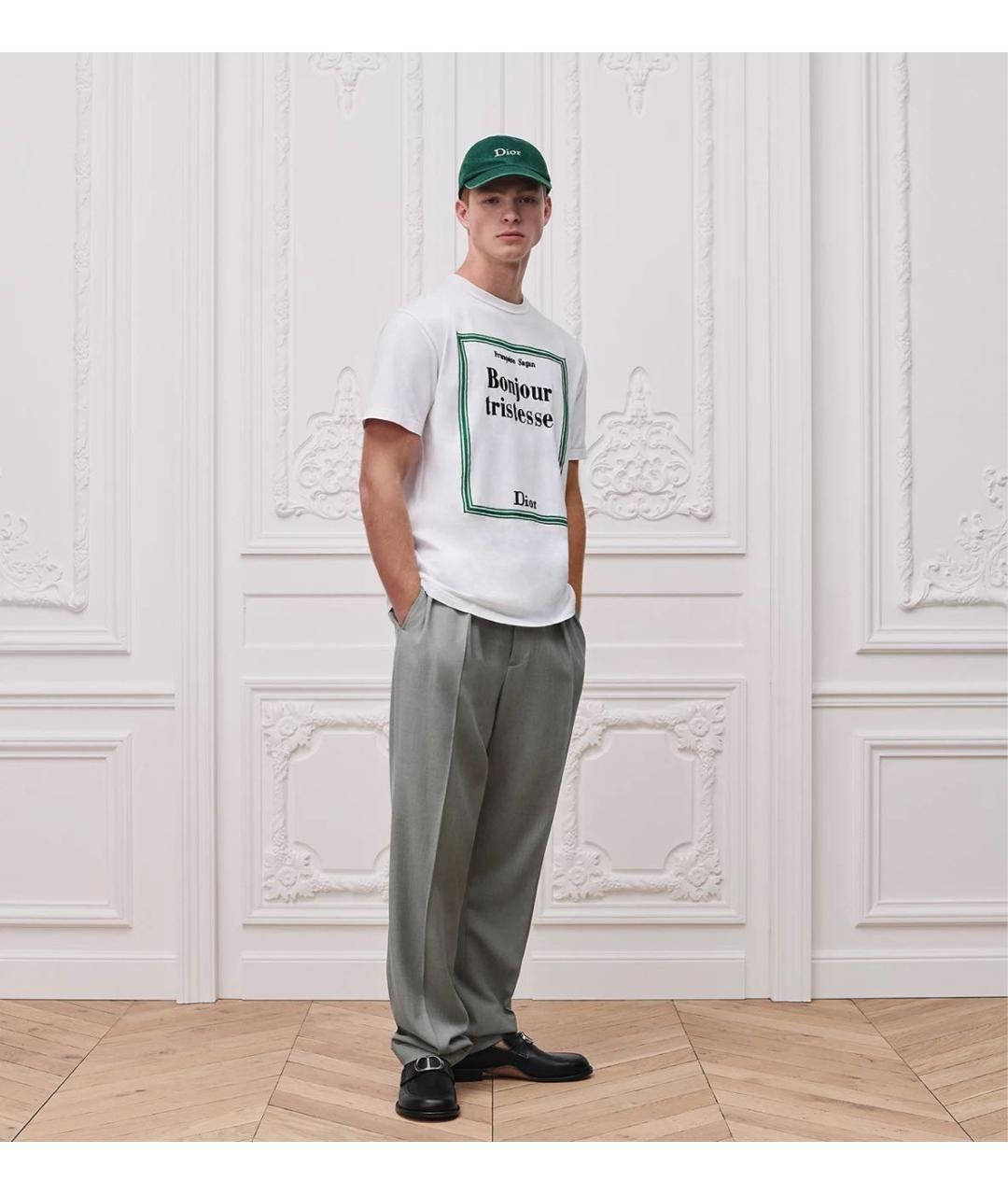 CHRISTIAN DIOR Белая хлопковая футболка, фото 3