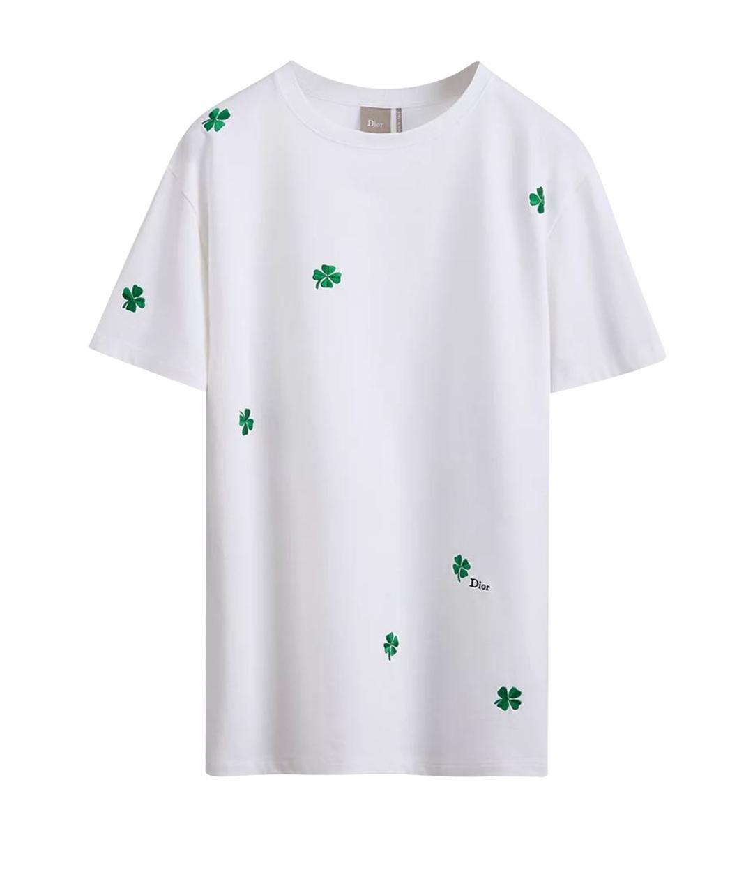 CHRISTIAN DIOR Белая хлопковая футболка, фото 1