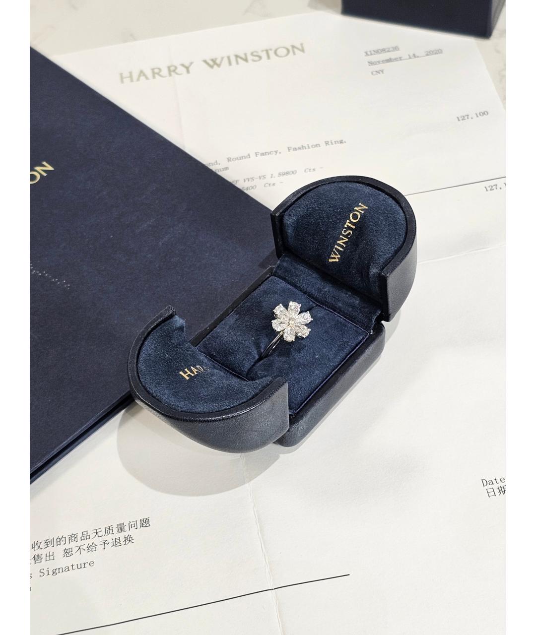 Harry Winston Серебряное платиновое кольцо, фото 2